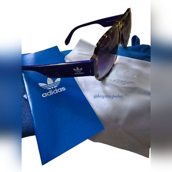 ADIDAS Original Men's Aviator Havana Blue Sunglasses - Picture 7 of 12